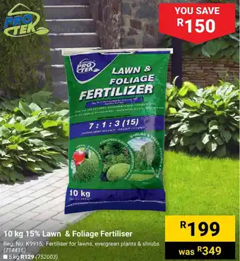 Builders Warehouse 10 kg 15% Lawn & Foliage Fertiliser offer