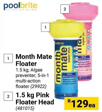 Builders Warehouse poolbrite Month Mate Floater offer