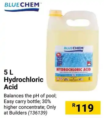 Builders Warehouse BLUECHEM 5 L Hydrochloric Acid offer