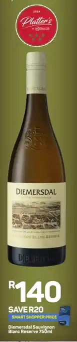 Pick n Pay Hypermarket Diemersdal Sauvignon Blanc Reserve 750ml offer