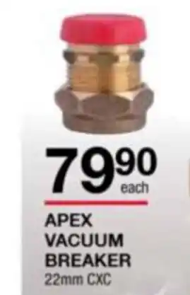 Apex Vacuum Breaker 22mm CxC