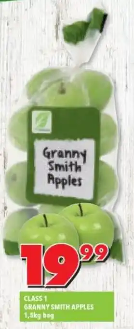 Shoprite CLASS 1 GRANNY SMITH APPLES 1,5kg bag offer