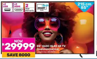 Game Samsung 85" Q60C QLED 4K TV offer