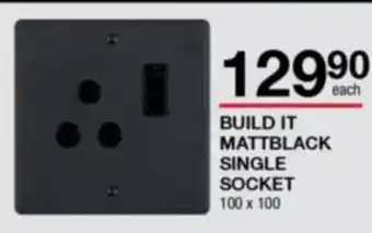 Build It Built It Mattblack Single Socket 100 x 100 offer