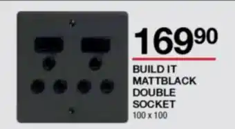 Build It Built It Mattblack Double Socket 100 x 100 offer