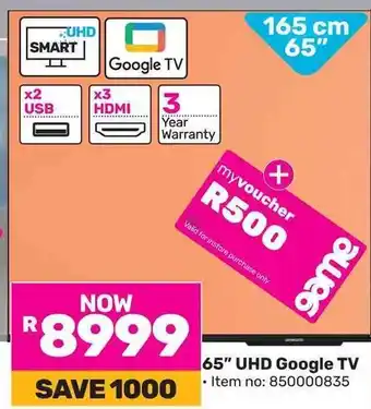 Game Skyworth 65" UHD Google TV offer