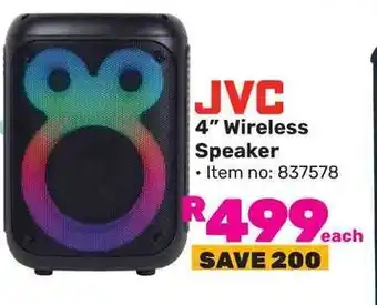 Game JVC 4" Wireless Speaker offer