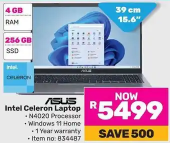 Game ASUS Intel Celeron Laptop offer