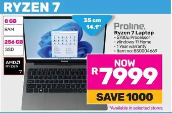 Game Proline. Ryzen 7 Laptop offer