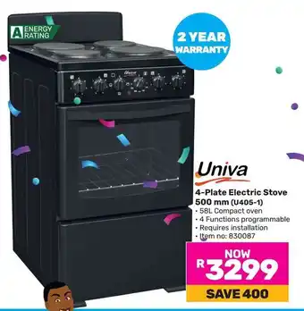 Game Univa 4-Plate Electric Stove 500mm (U405-1) offer