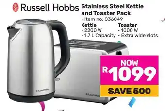 Game Russell Hobbs Stainless Steel Kettle and Toaster Pack offer