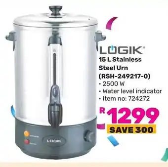 Game LOGIK 15 L Stainless Steel Urn offer