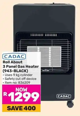 Game CADAC Roll About 3 Panel Gas Heater offer