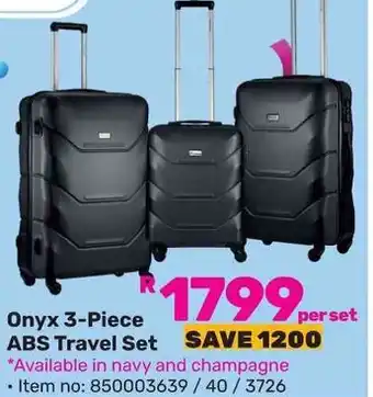 Game Onyx 3-Piece ABS Travel Set offer