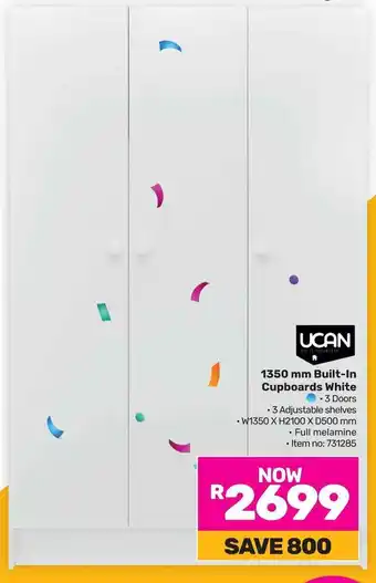UCAN 1350 mm Built-In Cupboards White