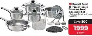 Makro Bennett read - 16-piece finesse stainless steel cookware set offer