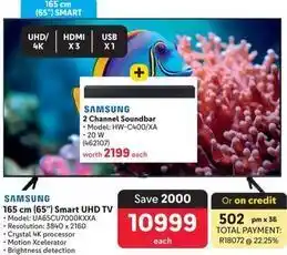 Makro Samsung - 165 cm (65) smart uhd tv offer