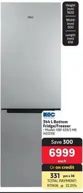 Makro Kic - 344 l bottom fridge/freezer offer