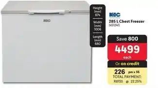 Makro Kic - 285 l chest freezer offer