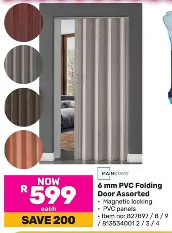 Game MAINSTAYS 6 mm PVC Folding Door Assorted offer