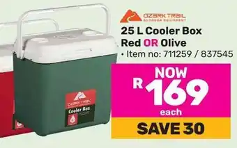 25 L Cooler Box Red OR Olive