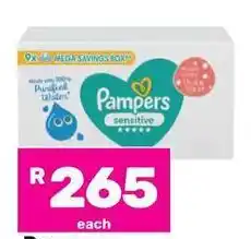 Game Pampers Sensitive Baby Wipes 9-Pack offer