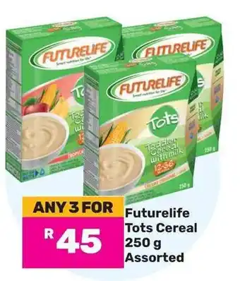 Game Futurelife Tots Cereal 250 g Assorted offer