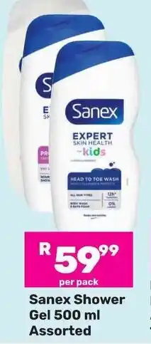 Game Sanex Shower Gel 500 ml Assorted offer