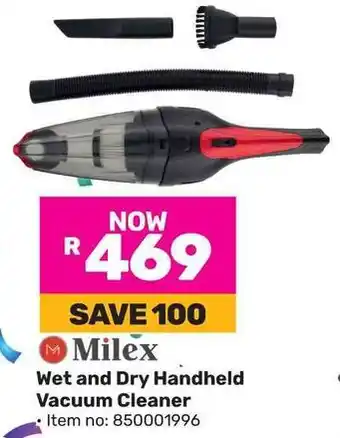 Game Milex Wet and Dry Handheld Vacuum Cleaner offer