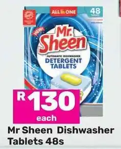 Game Mr Sheen Dishwasher Tablets 48s offer