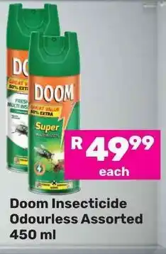 Doom Insecticide Odourless Assorted 450 ml offer at Game