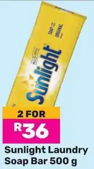 Game Sunlight Laundry Soap Bar 500 g offer