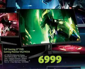 Incredible Connection TUF Gaming 27" FHD Gaming Monitor VG279Q1A offer