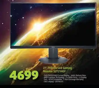 Incredible Connection 27" FHD Curved Gaming Monitor S2721HGF offer