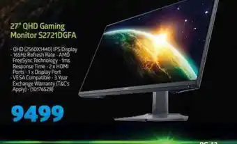 Incredible Connection 27" QHD Gaming Monitor S2721DGFA offer