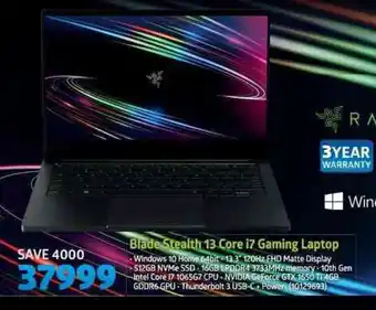 Incredible Connection Blade Stealth 13 Core i7 Gaming Laptop offer