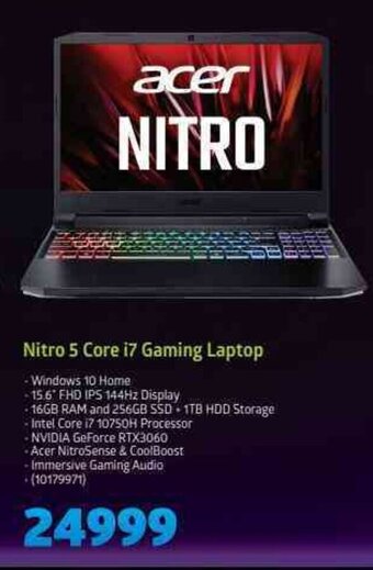 Incredible Connection Acer - Nitro 5 Core i7 Gaming Laptop offer