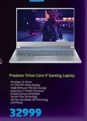 Incredible Connection Acer - Predator Triton Core i7 Gaming Laptop offer