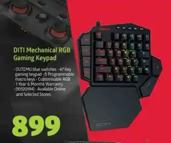 Incredible Connection Redragon - DITI Mechanical RGB Gaming Keypad offer