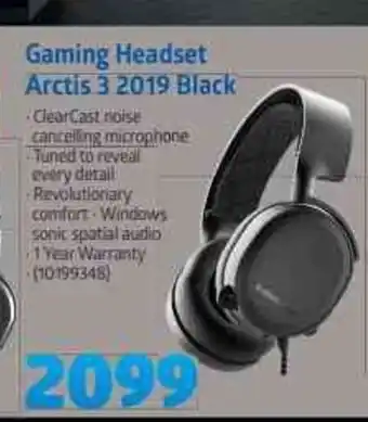 Incredible Connection Gaming Headset Arctis 3 2019 Black offer