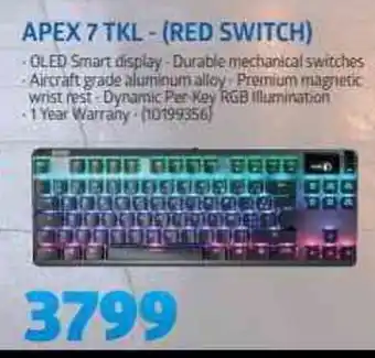 Incredible Connection APEX 7 TKL - (RED SWITCH) offer