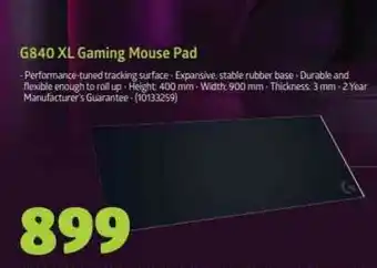 Incredible Connection Logitech - G840 XL Gaming Mouse Pad offer