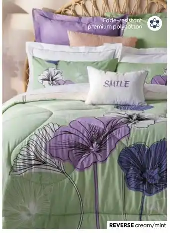HomeChoice Comforters Reverse Cream/Mint offer