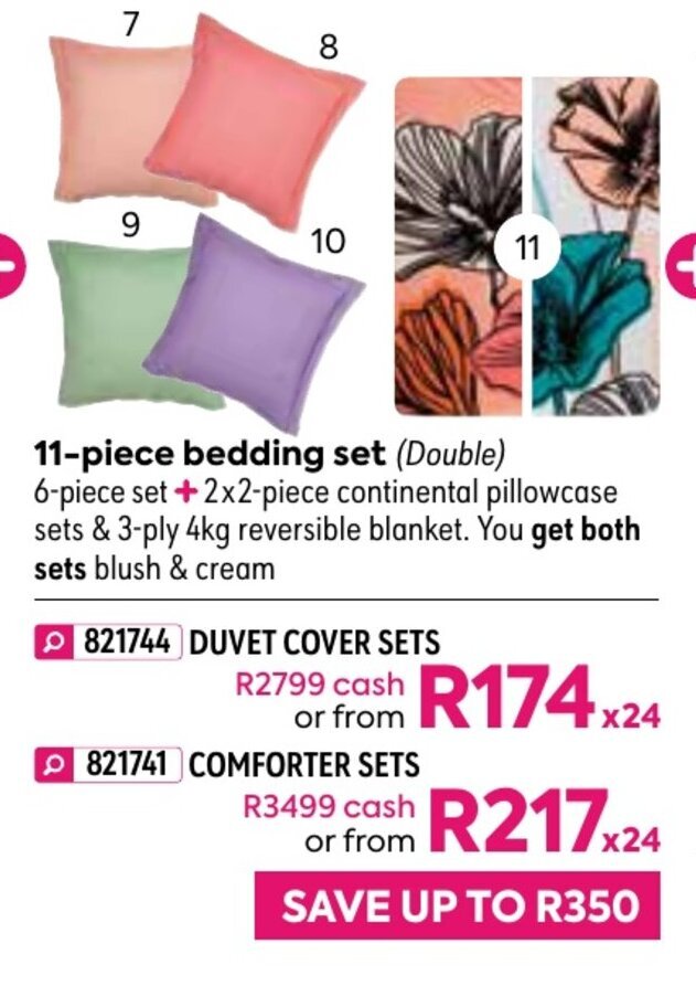 11Piece Bedding Set Duvet Cover Sets offer at HomeChoice