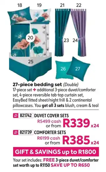 HomeChoice 27-Piece Bedding Set Duvet Cover Sets offer