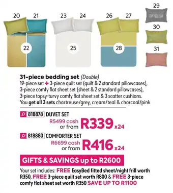 HomeChoice 31-Piece Bedding Sets Duvet Set offer