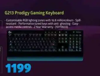 Incredible Connection Logitech - 213 Prodigy Gaming Keyboard offer