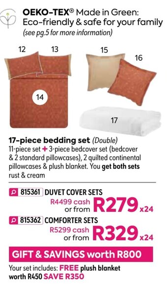 HomeChoice 17-Piece Bedding Set Duvet Cover Sets offer