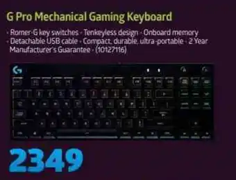 Incredible Connection Logitech - G Pro Mechanical Gaming Keyboard offer