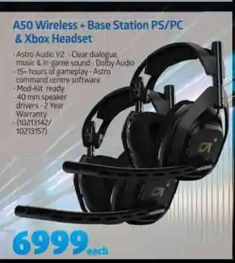 Incredible Connection Astro - A50 Wireless + Base Station PS/PC & Xbox Headset offer
